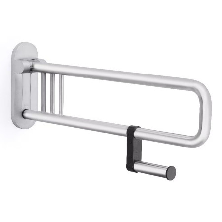 Lakes Series 400 SG 650mm Folding Support Handle with Toilet Roll Holder