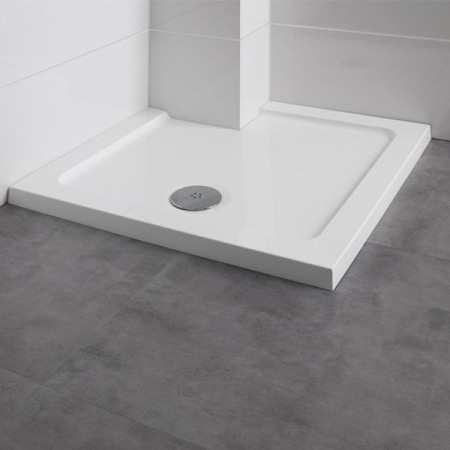 MX DucoStone 1000 x 800mm Left Hand Anti Slip Offset Quadrant Shower Tray with 90mm Waste