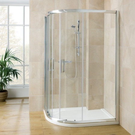XFX MX Ducostone 900 x 800mm Offset Quadrant Left Hand Shower Tray Lifestyle