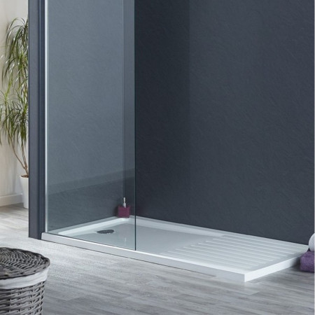ST4 MX Elements 1400 x 900mm Flat Top Shower Tray with Walk In Drying Area (2)