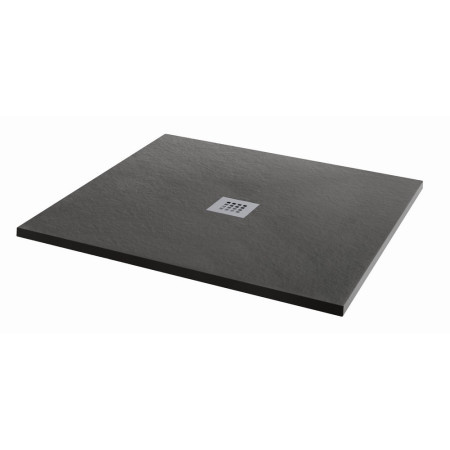 MX Minerals 800 x 800mm Square Jet Black Shower Tray