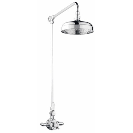 FER7400K3 Marflow Ferrada Exposed Thermostatic Shower Valve with Fixed Rail and Overhead Shower