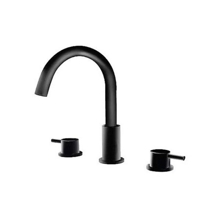 Marflow Pava Matt Black 3 Tap Hole Basin & Bath Mixer
