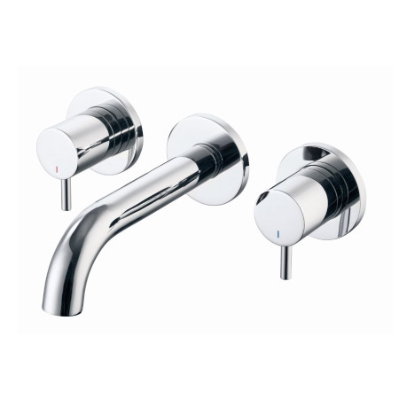 Marflow Pava Wall Mounted 3 Tap Hole Basin & Bath Mixer
