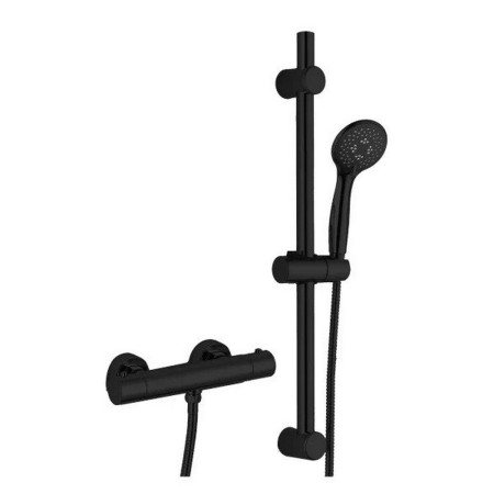 Marflow Round Single Outlet Thermostatic Shower Valve & Kit in Black