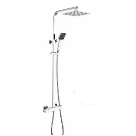 Marflow Square Two Outlet Thermostatic Shower Valve, Kit & Overhead Drencher