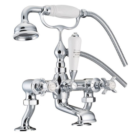 Marflow St James England Handle Bath Shower Mixer with Cranked Centres