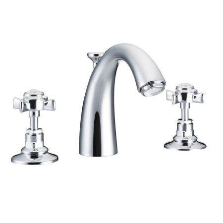 SJ404CPEH Marflow St James England Handle Three Hole Basin Mixer Classical Spout