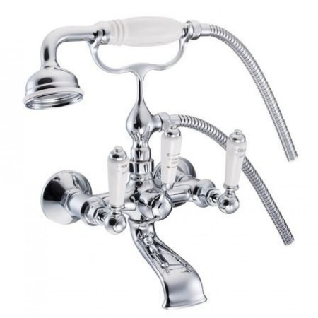 SJ321CPLL Marflow St James London Lever Wall Mounted Bath Shower Mixer With Unions