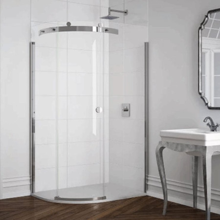 MS103243CL Merlyn 10 Series 1 Door Offset Quadrant Shower Enclosure 1200 x 800mm Left Hand with MStone Tray (1)
