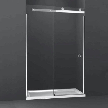 MS108251CL Merlyn 10 Series Sliding Shower Door 1100mm Left Hand with Merlyn MStone Tray (1)