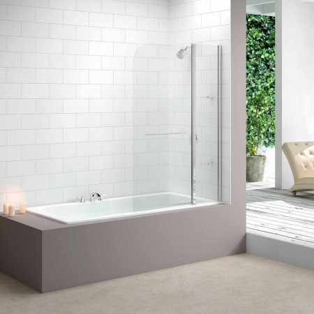 MB3FLEX Merlyn 1150 x 1500mm Easy-Fit Two Panel Curved Bath Screen Room View