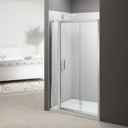 M68231 Merlyn 6 Series 1000mm Sliding Shower Door with Inline Panel