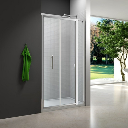 M67201N Merlyn 6 Series 700mm Bifold Shower Door with Inline Panel