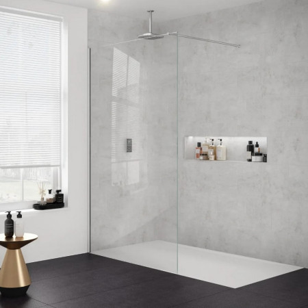 Merlyn 760mm Chrome 8mm Wetroom Panel