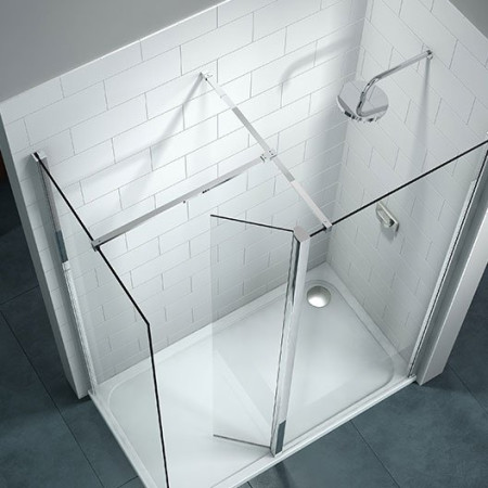 Merlyn 8 Series 1000mm Showerwall with Swivel Panel