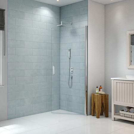 S8FPV100 Merlyn 8 Series 1000mm Single Pivot Showerwall (2)