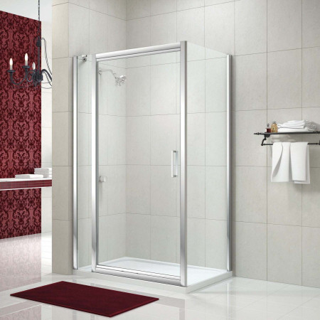 M84431P2H Merlyn 8 Series 1140 to 1200mm Infold Door and Inline Panel with Side Panel