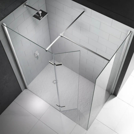Merlyn 8 Series 1400 x 900mm Walk In Enclosure with Hinged Swivel Panel