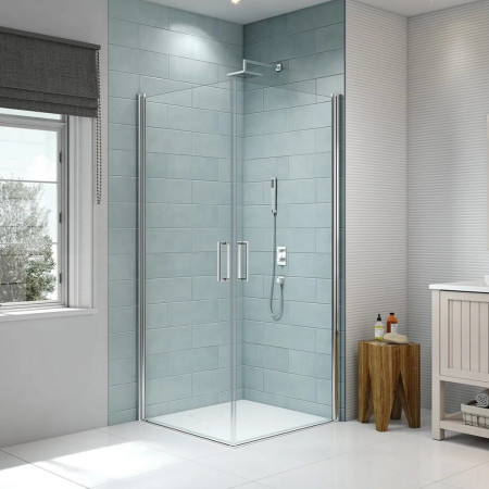Merlyn 8 Series 900 x 900mm Double Pivot Showerwall