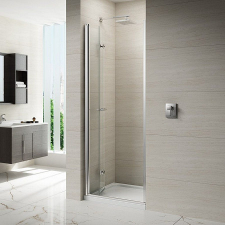 M87221 Merlyn 8 Series 900mm Frameless Hinged Bifold Door Lifestyle