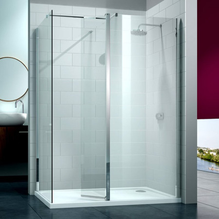 Merlyn 8 Series Walk In with Swivel Panel 1200 x 800mm Frameless Enclosure