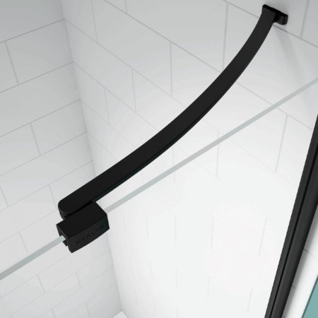 BLKH1400SPH Merlyn Ionic Essence Black 1400+ Hinged Inline Shower Door Stabilising Bar