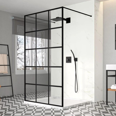 Merlyn Double Entry 8mm Black 1200mm Framed Wetroom Panel