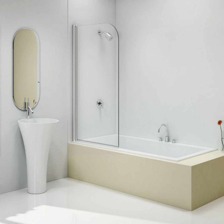 MB11 Merlyn 8mm Single Curved Bath Screen MB11 Room Setting (2)