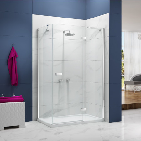 Merlyn Ionic Essence 1000 Plus Hinge Shower Door and Inline Panel with Side Panel