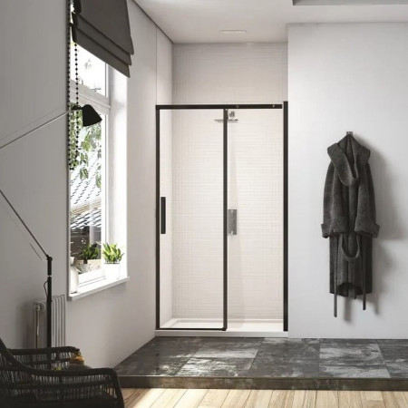 Merlyn Ionic Essence Black 1500mm Sliding Shower Door