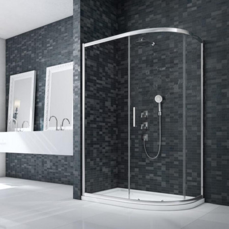 Merlyn Ionic Essence Framed 1000 x 800mm 1 Door Offset Quadrant Enclosure