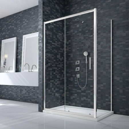 DWH04EH Merlyn Ionic Essence Framed 1700mm Sliding Shower Door with a Side Panel