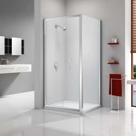 A0300E0 Merlyn Ionic Express 1000mm Bifold Shower Door with a Side Panel