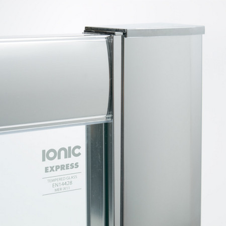 A0302C0 Merlyn Ionic Express Ionic Express 900 x 760mm 2-Door Offset Quadrant Enclosure Chrome Frame