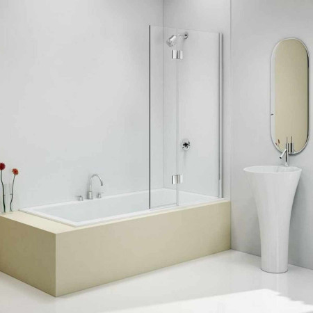 MB7AR Merlyn Two Panel Hinged Right Hand Bath Screen 850 x 1500mm (2)