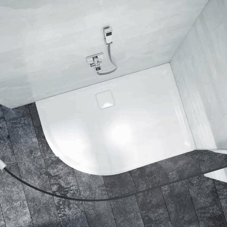 Merlyn Level 25 Offset Quadrant Shower Tray with Waste 1200 x 900mm LH