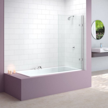 MB6 Merlyn MB6 hinged square bath screen 850mm x 1500mm (2)