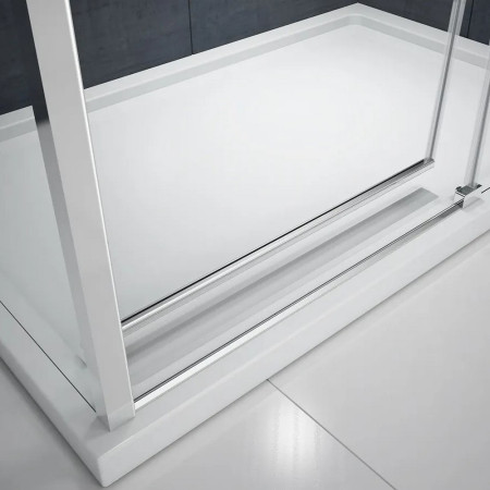 MBLA1200L Merlyn MBox 1200mm Low Level Access Right Hand Sliding Shower Door Push Button Release