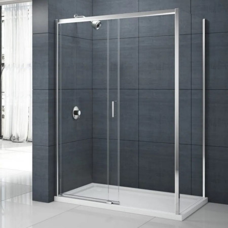 MBLA1700L Merlyn MBox 1700mm Low Level Access Left Hand Sliding Shower Door with a Side Panel