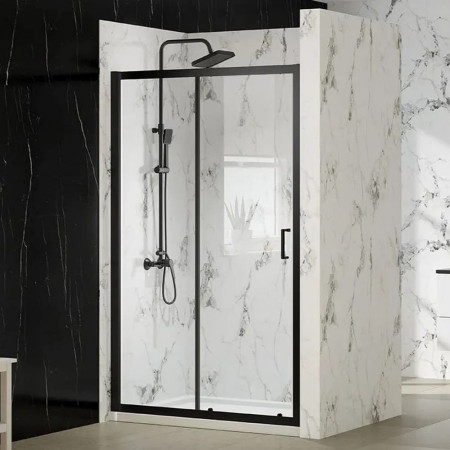 Merlyn MBox 1200mm Sliding Shower Door in Matt Black