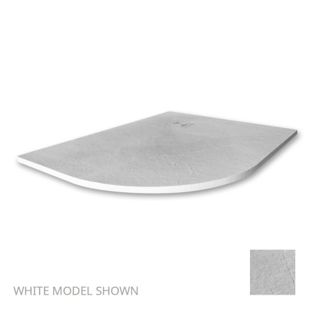 T129HFL Merlyn Truestone 1200 x 900mm White Offset Quadrant Left Hand Tray 1