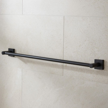 8816B Miller Atlanta Black 645mm Towel Rail Lifestyle