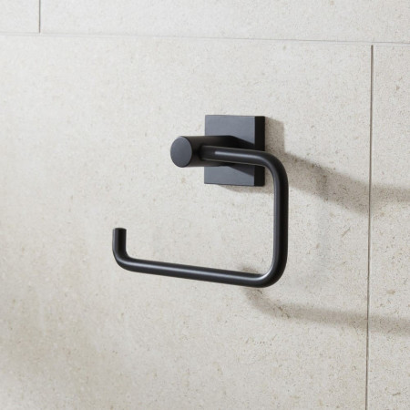 8810B Miller Atlanta Black Toilet Roll Holder Bathroom Setting
