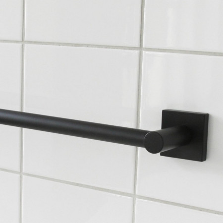 8806B Miller Atlanta Black Towel Rail Backplate Close Up