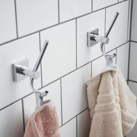 8812C Miller Atlanta Double Robe Hook Bathroom Setting