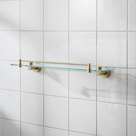 8702MP1 Miller Bond Brushed Brass Shelf Lifestyle