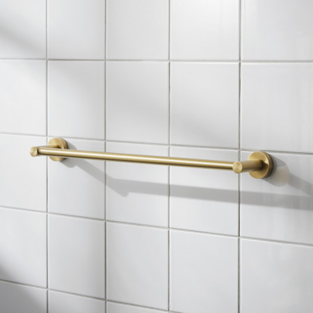 8706MP1 Miller Bond Brushed Brass Single Towel Rail Lifestyle