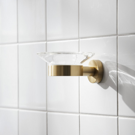 8704MP1 Miller Bond Brushed Brass Soap Dish Lifestyle