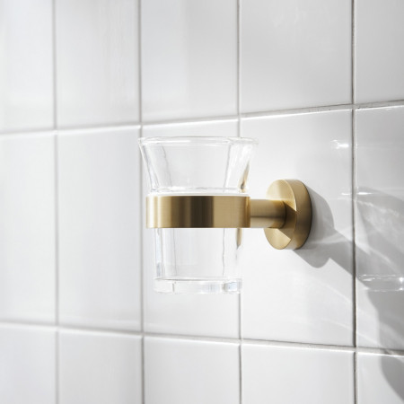 8703MP1 Miller Bond Brushed Brass Tumbler And Holder Lifestyle